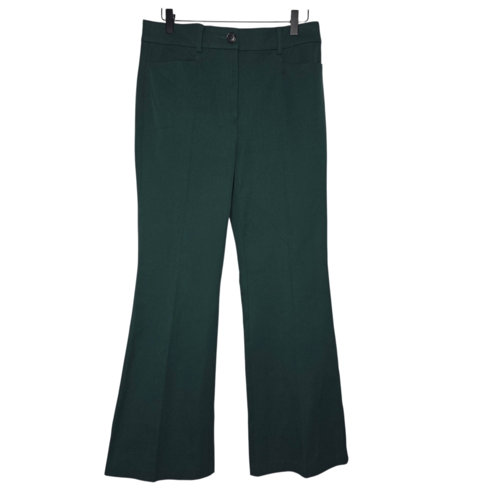 Loft Womens Green High Rise The Sutton Ankle Flare Leg Pants Size 6